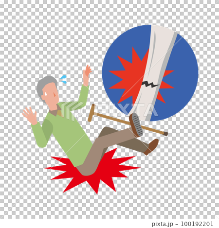 An elderly man who falls and fractures An elderly man who falls and fractures 100192201