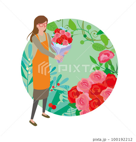 花屋の女性 100192212