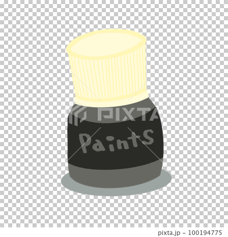 Illustration of acrylic paint [black, simple, no line] 100194775