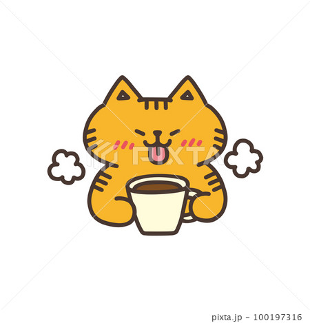 猫舌の猫のイラスト 100197316