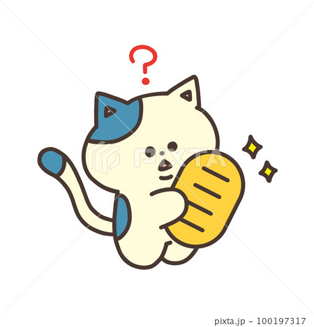 小判を持ったかわいい猫のイラスト/猫に小判 小判を持ったかわいい猫のイラスト/猫に小判 100197317