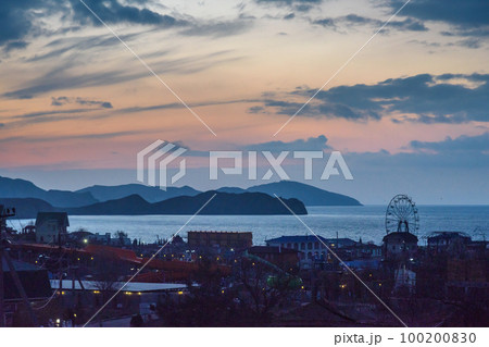 Top View of Koktebel village at morning. Crimea Top View of Koktebel village at morning. Crimea 100200830