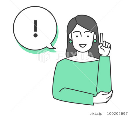 女性が閃いているベクターイラスト 100202697