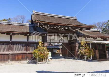 京都 下鴨神社 中門 京都 下鴨神社 中門 100203305