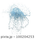 Water Splash on white background 3d render Illustration 100204253