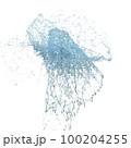 Water Splash on white background 3d render Illustration 100204255