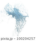 Water Splash on white background 3d render Illustration 100204257