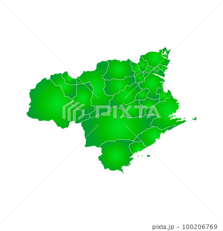 徳島県と市町村地図 100206769