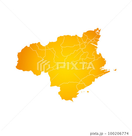 徳島県と市町村地図 100206774