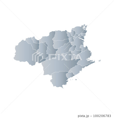 徳島県と市町村地図 100206783