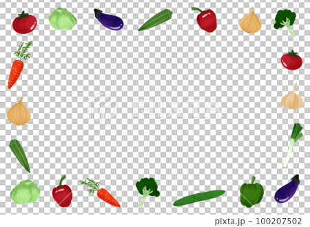 Vegetable frame - Stock Illustration [100207502] - PIXTA