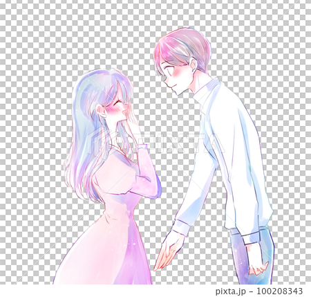 A man who confesses and a happy woman Peaceful 100208343