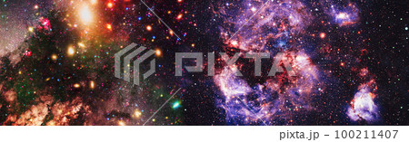 Mystical beautiful space. Unforgettable diverse space background Elements of this image furnished by NASA Mystical beautiful space. Unforgettable diverse space background Elements of this image furnished by NASA 100211407