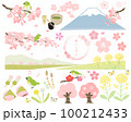 春を感じるイラストのセット 100212433