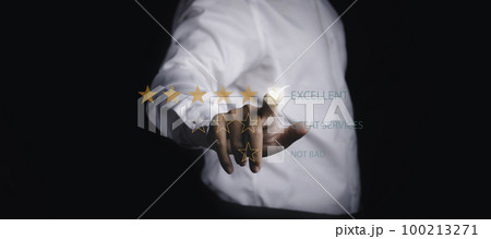 Customer satisfaction experience concept. Customer satisfaction experience concept. 100213271