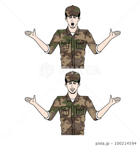 説明する日本人自衛隊員 説明する日本人自衛隊員 100214594