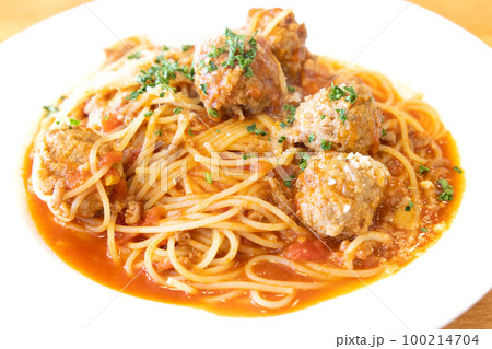美味しいミートボールのスパゲティー 100214704