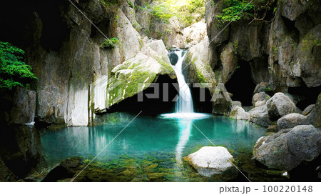 滝 滝つぼ 背景素材 滝 滝つぼ 背景素材 100220148