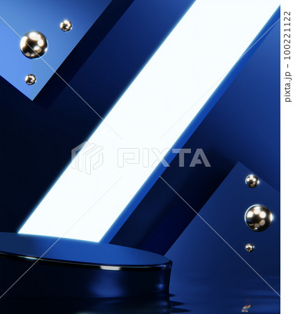 Blue Abstract geometric background, japanese style podium blue concept . Blue Abstract geometric background, japanese style podium blue concept . 100221122