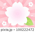 ポップな桜のイラストのバナー素材 100222472