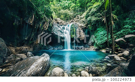 滝 滝つぼ 背景素材 滝 滝つぼ 背景素材 100224973