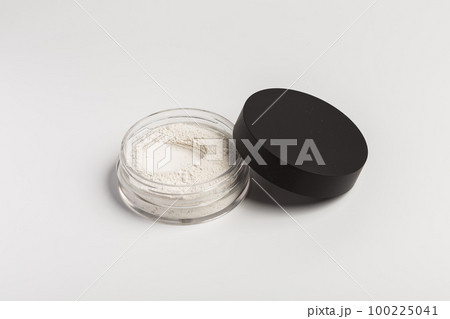 Mineral cosmetic make up powder isolated on white background Mineral cosmetic make up powder isolated on white background 100225041