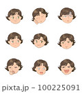 少女の顔の表情 100225091