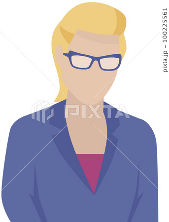 Businesswoman wearing business clothes. Vector illustration of woman in an office outfit isolated Businesswoman wearing business clothes. Vector illustration of woman in an office outfit isolated 100225561