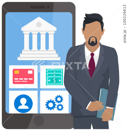 Businessman makes a presentation of a statistical report. Analysis and planning business concept 100226613