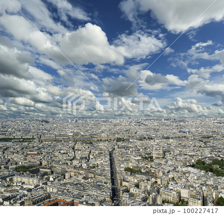Paris skyline (cloudy summer day) , France Paris skyline (cloudy summer day) , France 100227417