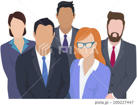 Business team ready to work. Teamwork. Coworkers characters communication. Team building 100227447