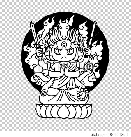 馬頭観音菩薩（モノクロ） 100231893