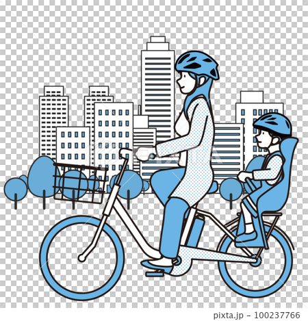 Kindergarten commuting electric bicycle image material Kindergarten commuting electric bicycle image material 100237766