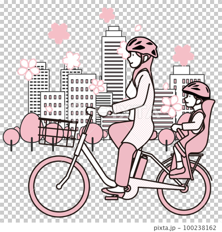 Kindergarten commuting electric bicycle image material 100238162