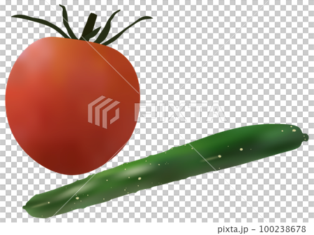 One "cucumber" and one "ripe cherry tomato" One "cucumber" and one "ripe cherry tomato" 100238678