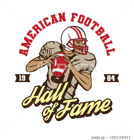 American Football player vector illustration, perfect for t shirt design and tournament competition event logo design American Football player vector illustration, perfect for t shirt design and tournament competition event logo design 100238931