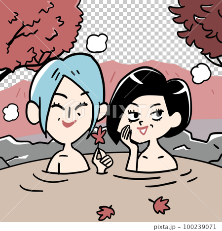 Senior woman's hot spring trip Senior woman's hot spring trip 100239071