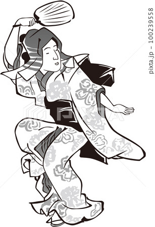 浮世絵 踊る女性 その8 浮世絵 踊る女性 その8 100239558