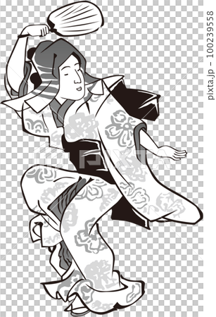 浮世絵 踊る女性 その8 浮世絵 踊る女性 その8 100239558