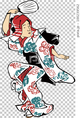 浮世絵 踊る女性 その9 浮世絵 踊る女性 その9 100239562