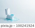 トイレの水漏れ　写真素材 100241924