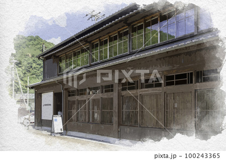 水彩画風 伊根 伊根町観光案内所 京都府与謝郡伊根町 水彩画風 伊根 伊根町観光案内所 京都府与謝郡伊根町 100243365