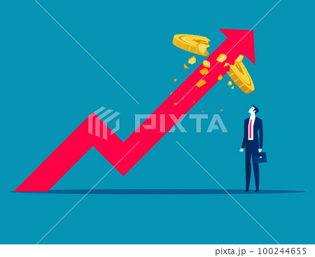 Lost investment in deflation and inflation crisis. Business depreciation vector illustration 100244655
