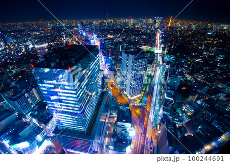 東京夜景 2023 ワイドで望む大都会 東京夜景 2023 ワイドで望む大都会 100244691