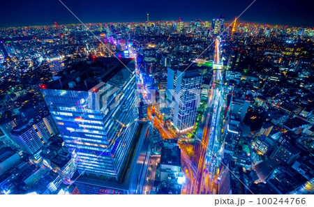 東京夜景 2023 ワイドで望む大都会 東京夜景 2023 ワイドで望む大都会 100244766