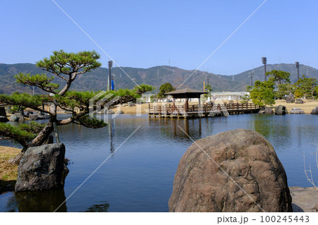 福井県敦賀市総合運動公園の池 福井県敦賀市総合運動公園の池 100245443