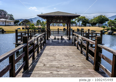 福井県敦賀市総合運動公園の池 福井県敦賀市総合運動公園の池 100245449