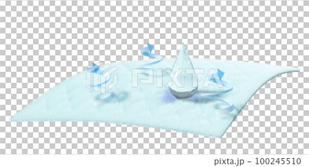 3d water droplets on absorbent pad, synthetic fiber hair with arrow ventilate shows, support cooling concept, 3d render illustration 3d water droplets on absorbent pad, synthetic fiber hair with arrow ventilate shows, support cooling concept, 3d render illustration 100245510