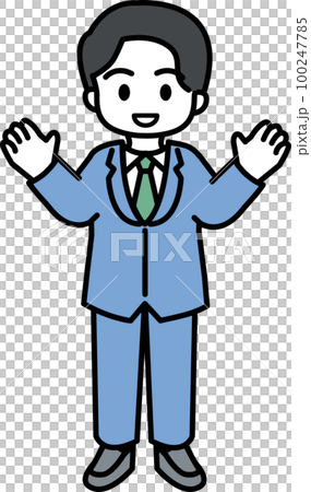 Illustration 3 that a male office worker explains 100247785