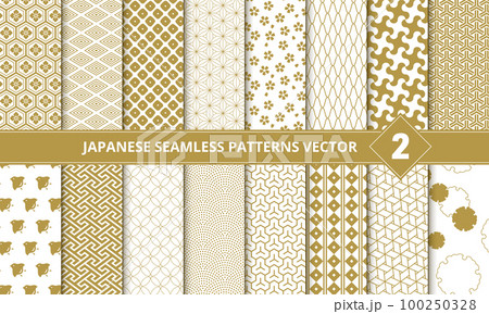 和柄のシームレスな透過パターンセット2 和柄のシームレスな透過パターンセット2 100250328